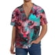 thumbnail image 1 of Fotbe Psychedelic Hairless Cat Camisa Estampada de Manga Corta para Hombre, Casual de Verano, Estilo Playero, Sin Arrugas-XX-Large, 1 of 5