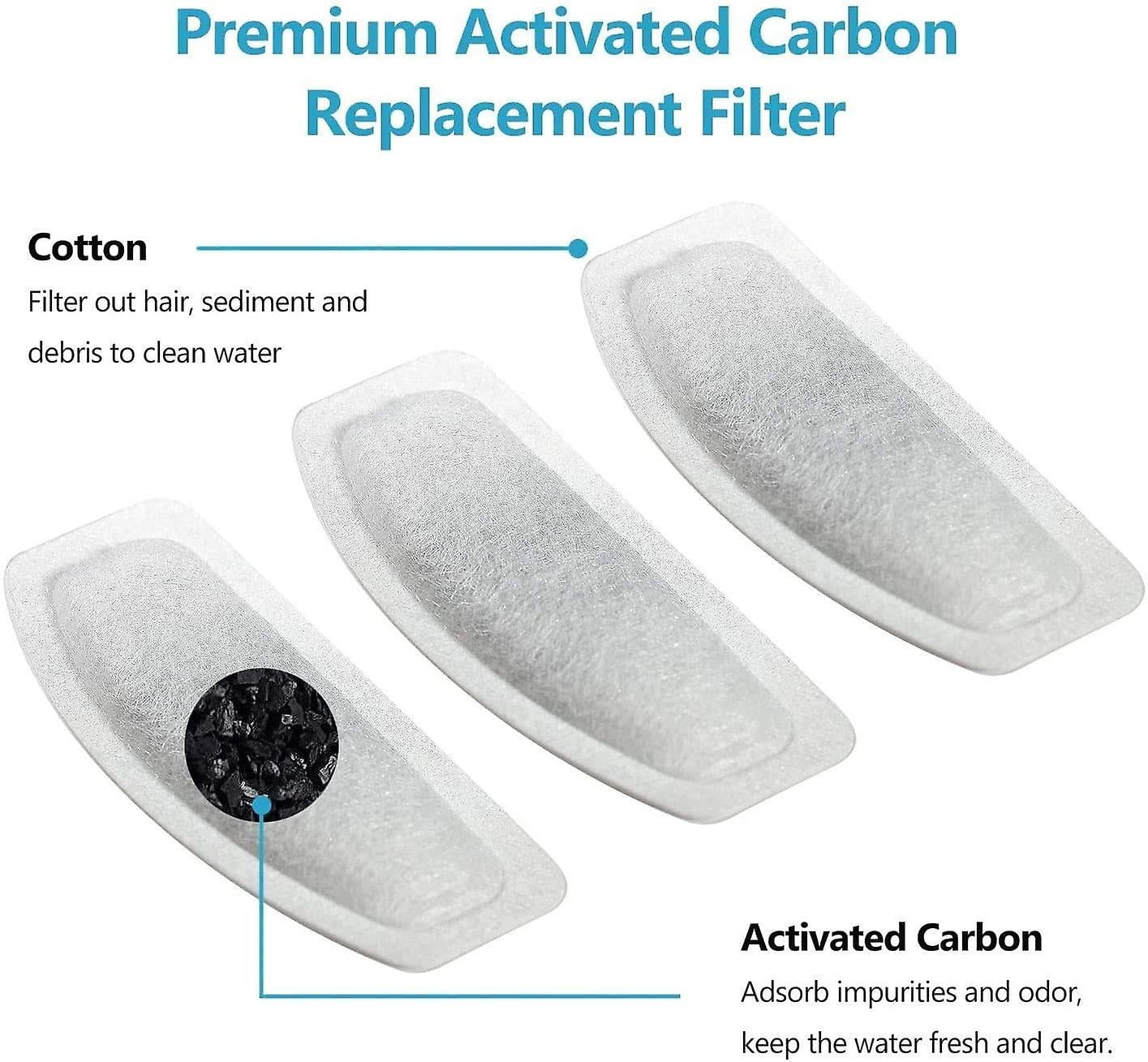 Filters For Fountain Water Cat , For Puppy Kitty Dispenser Water For Cat Silent Stainless Steel, Filter Fountain Water Cat With Cotton, Rsin