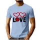 thumbnail image 2 of Ceisia Men's Casual Heart-Printed Short Sleeve Crew Neck Gift T-Shirt, 2 of 5