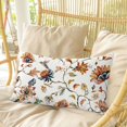 thumbnail image 4 of Spring Floral Pillow Covers, Linen Long Throw Pillow Case, Summer Botanical Flowers Vintage Birds Holiday Pillow Protector Decorative Cushion Cover for Living Room/Bedroom 20" x 26", 4 of 8