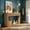 Natural + Solid Wood+MDF, variant on AUU Oval Fluted Console Table with 2 Drawers and Bottom Shelf – Wood Entryway Table with Smooth Metal Slides for Living Room, Entryway