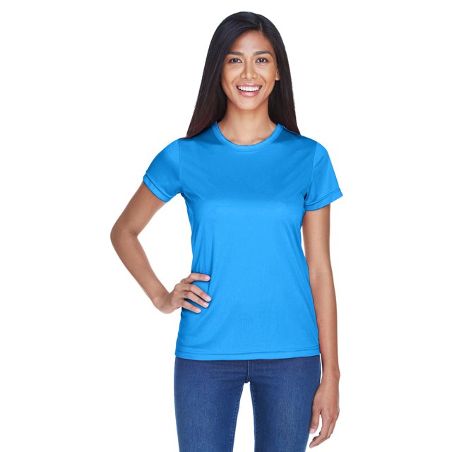 Camiseta Interlock de rendimiento deportivo Cool & Dry para mujer AZUL PAC?FICO L ultraclub 8420L