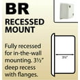 thumbnail image 3 of Recessed Shampoo Holder Soap Dish - Porcelain - 3 Sections - White Glossy - Approx 13"x13" - for Shower Bathroom, 3 of 3