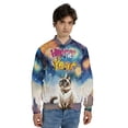 thumbnail image 4 of Happy New Year with Siamese Fireworks Holiday Xmas Winter 2025 All Over Print 3D Baseball Jacket Cat Lover Kitten Owner Gifts Bomber Jacket Softball - 00025, 4 of 6