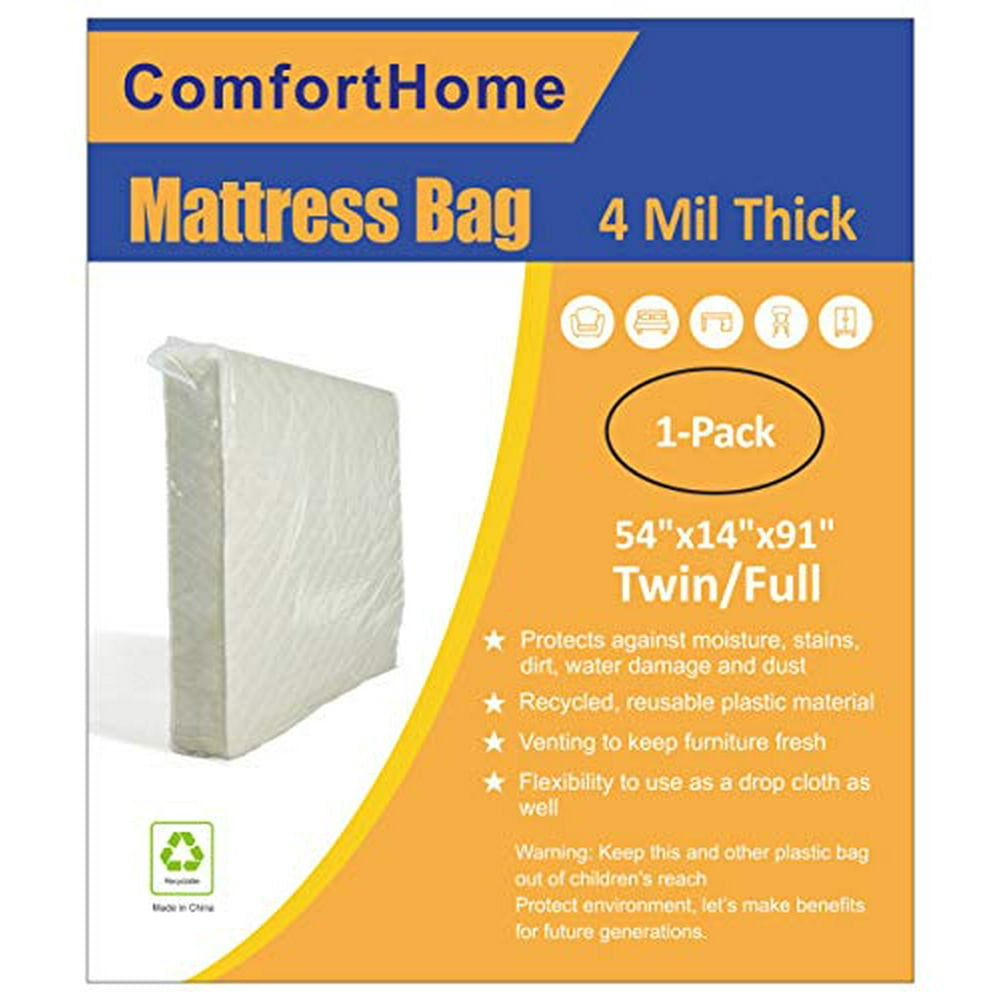 ComfortHome 4 Mil Extra Thick Mattress Bags for Moving and Storage