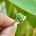 thumbnail image 2 of Solid 925 Sterling Silver Coffin Ring, Natural Green Copper Turquoise Gemstone Ring, Statement Ring, Unique Handcrafted Jewelry For Women/Men, 2 of 5