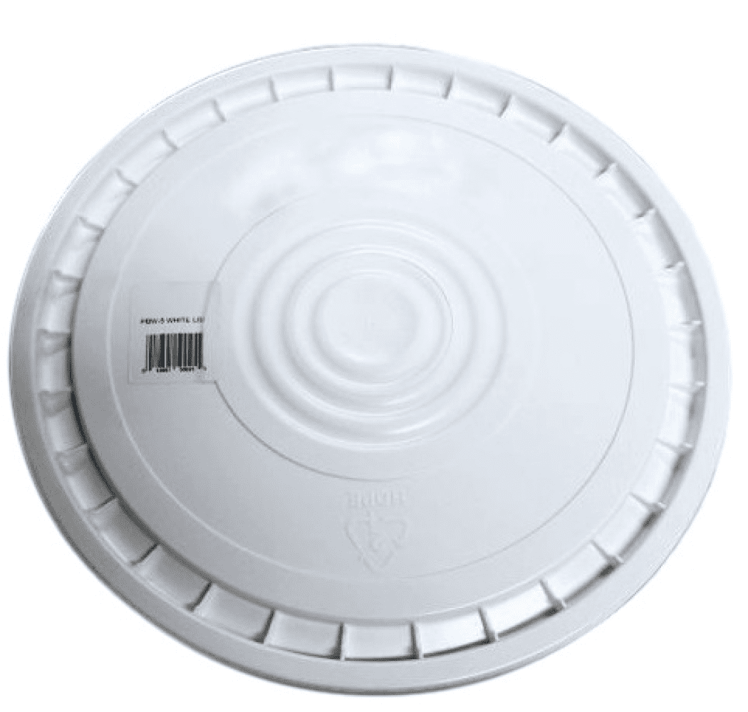 Fortiflex 125LD25 White 5 gal. Bucket Lid for Containers, 12 x 12 x 1
