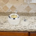thumbnail image 3 of Miangastore Porcelain Sugar Bowl with Lid Spoon Sugar Container Multifunctional Ceramic Seasoning Jar, 3 of 9