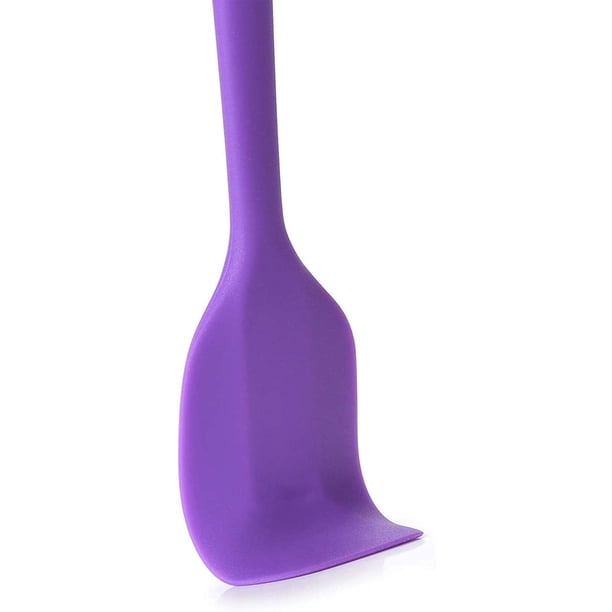 Spatule En Silicone Antiadhésive Grise – Grande Spatule De Cuisine Résistante à La Chaleur Pour Poêle, Wok Et Pâtisserie
