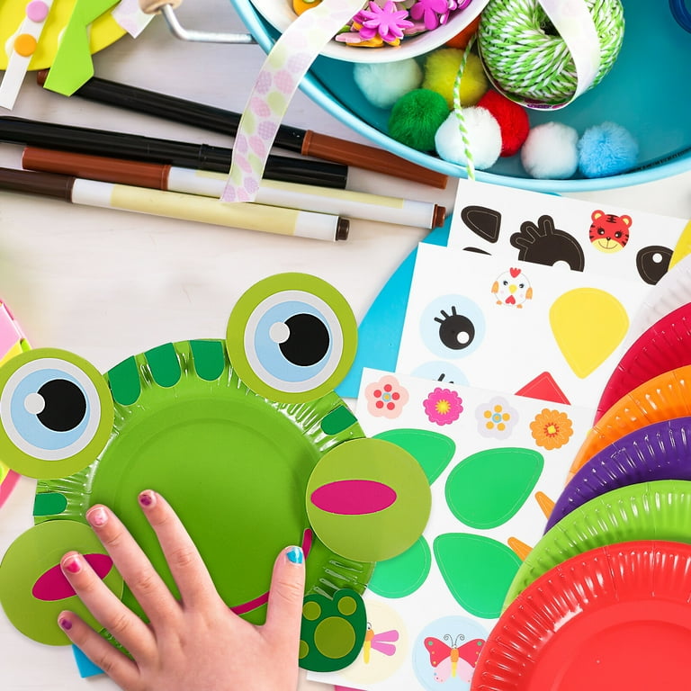 3 Set Arts and Crafts for Kids Toddler Crafts Animal Paper Plate Art Kit Gift for 3 4 5 6 Year Old Boys Girls DIY Kids Crafts