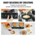 thumbnail image 6 of VEVOR Commercial Waffle Maker, Dual-Head Round Waffle Baker Machine, 2460W Non-Stick Stainless Steel Belgian Waffle Iron with Temp and Time Control, Handle, for Restaurant Bakery Snack Bar Family, 6 of 6