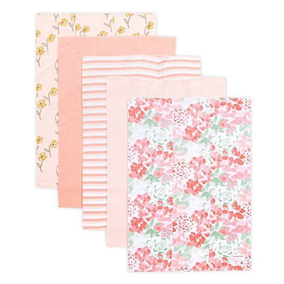 Burt's Bees 5-Piece Burp Cloth Set in Dawn