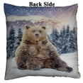 thumbnail image 2 of EREHome Close wild brown bear in winter time Pillow Case Home Decor Cushion Cover 20x30 Inch, 2 of 2