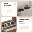 thumbnail image 4 of 131'' Modular Sectional Sofa with Charging and Console, U Shaped Chenille Cloud Couch with Cup Holders and Hidden Storage, Oversized 6 Seat Sofa for Living Room, Khaki, 4 of 9