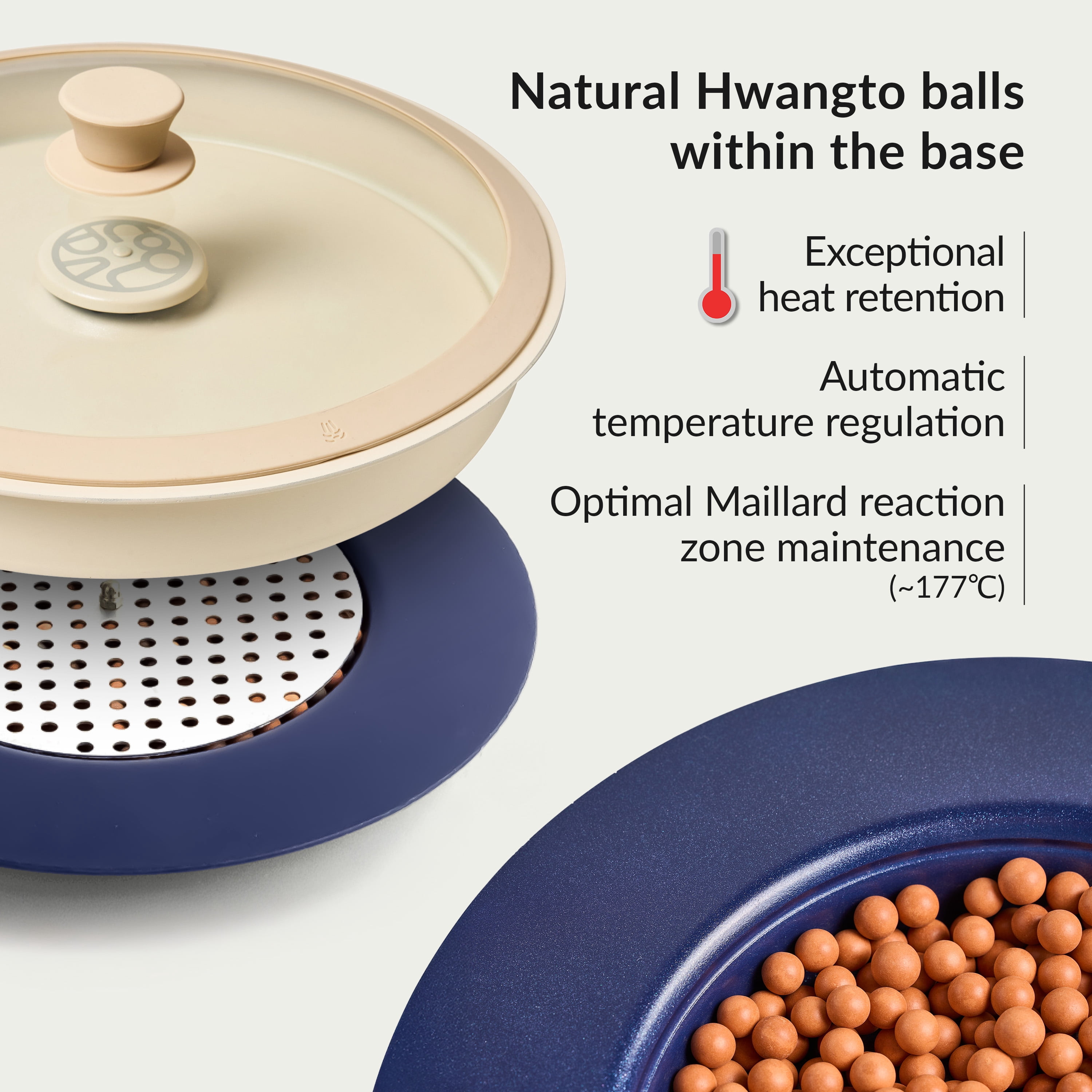 Air grill pan PRO 12.6 inch (Ivory)