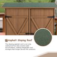 thumbnail image 5 of Outdoor Storage Shed with Lockable Door, Wooden Tool Storage Shed with Detachable Shelves and Pitch Roof, Brown, 5 of 11