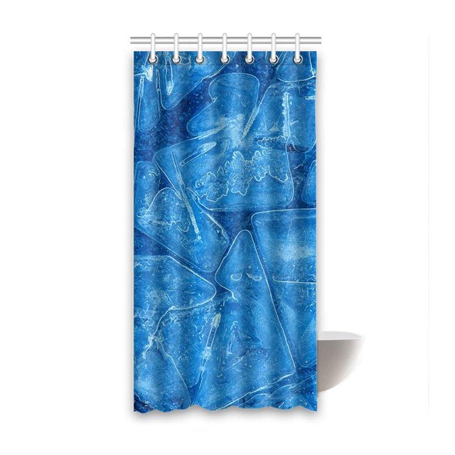ABPHQTO Cortina de ducha de baño de poliéster impermeable Ice 90x180 cm