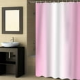thumbnail image 2 of Fabric Shower Curtain, Pink and White Gradient Bathroom Curtain with 12 Hooks Waterproof No Bad Odor Machine Washable Bath Curtains for Bathroom, Spa Room, 36"x72", 2 of 6