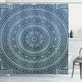 thumbnail image 1 of Ambesonne Mandala Shower Curtain, Native East Folk Art Floral, 69"Wx70"L, Dark Lavender, 1 of 3