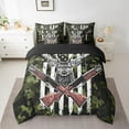 thumbnail image 2 of Erosebridal 7Pcs Wildlife Deer Boys Hunting Camo Twin Bedding,Camouflage Camo Comforter Sets With Sheets,American Flag Bed In A Bag Twin Size,Black Reversible,Super Cozy Hunting Room Decorative, 2 of 6