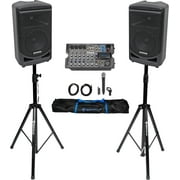 Samson Expedition XP800 800w Portable 8" PA DJ Speaker+Active Mixer+Wireless Mic