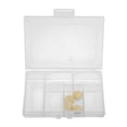 thumbnail image 2 of Unique Bargains 1 Pc Pill Case 6 Grid Flap Pill Box Clear White, 2 of 6