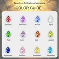 thumbnail image 4 of APSVO S925 Sterling Silver Plated Teardrop Necklaces for Women Girls CZ April Birthstone Pendant with Crystal Birthday Easter Basket Stuffers Jewelry Gifts Teen Her Adults Lady Girlfriend Kids, 4 of 9