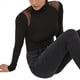 thumbnail image 3 of Body de Larga con para Mujer, Transparente, Ideal para Fiestas, Clubes Nocturnos. Negro S, 3 of 10
