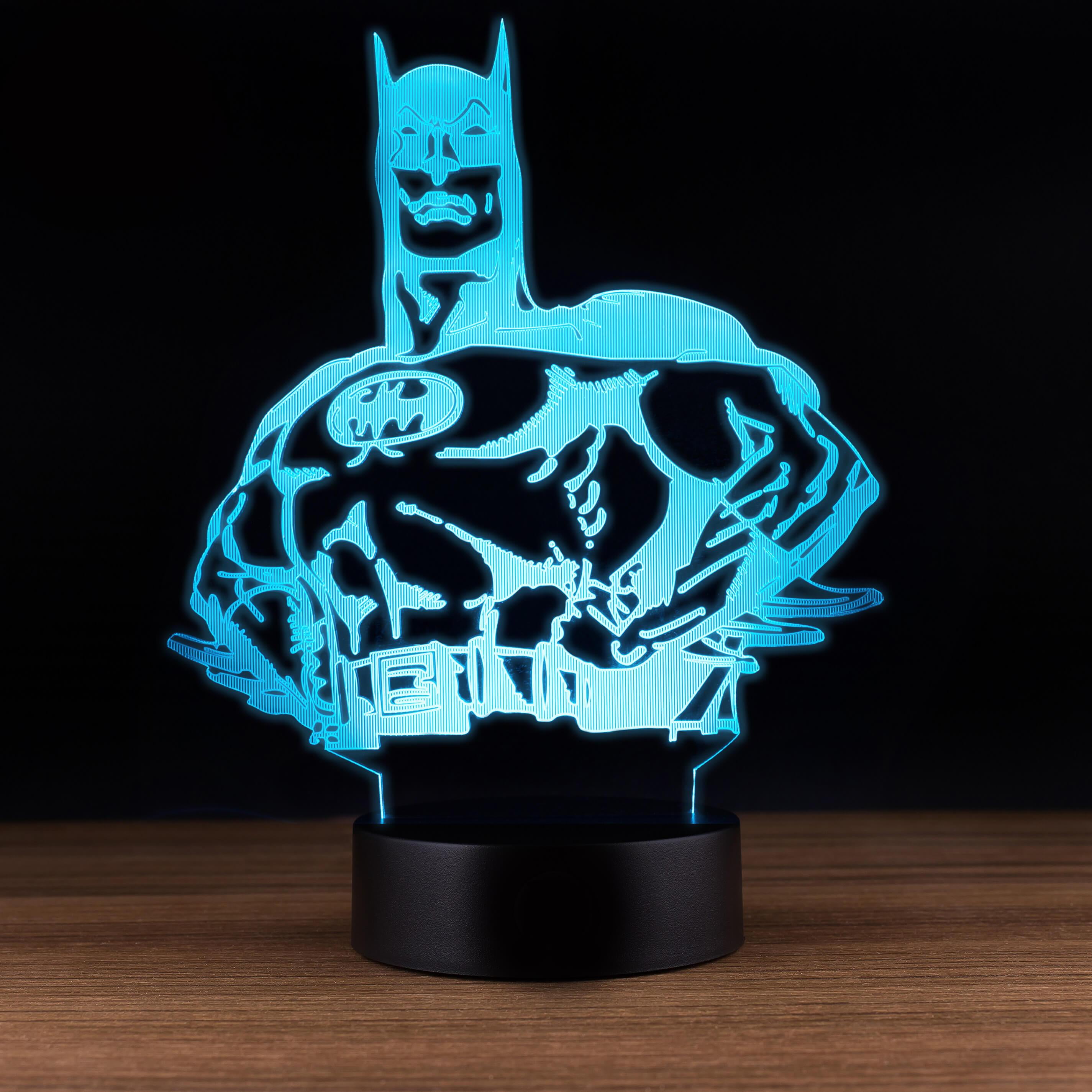 Super Hero Batman 3D LED Night light Touch Switch Table Desk Lamp Gift 7 Color 