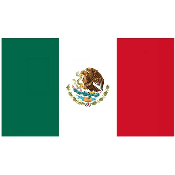 3x5 Feet Mexican Mexico Flag - 100% Polyester Vivid Colors Mexican MX Flags Banner with Brass Grommets