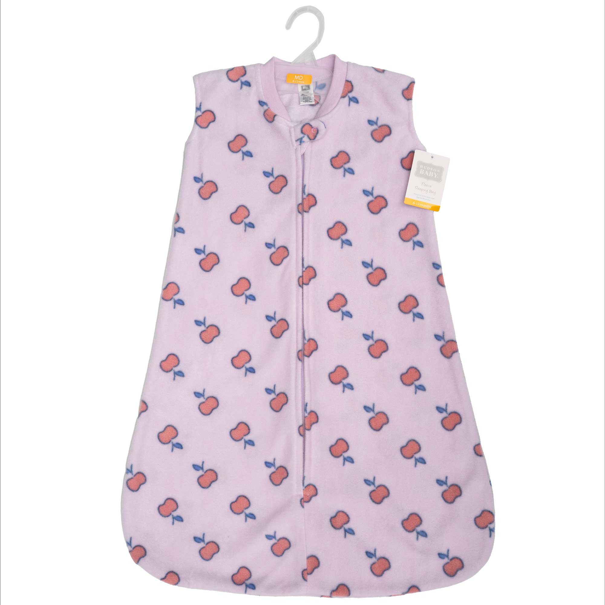 Hudson Baby Infant Girls Fleece Sleeping Bag, Sack, Blanket, Apple, 12-18 Months