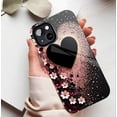 thumbnail image 5 of Valentine’s Day Gift for Women Elegant Heart Floral Sparkle Phone Case Compatible with iPhone 11/12/13/14/15/16 (Pro Max/Plus), 5 of 9