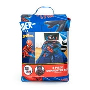 طقم لحاف ووسادة قابلين للعكس باللون الأزرق من Spiderman Techno City Kids مكون من قطعتين، مزدوج/كامل