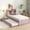 Pink, variant on Jopath Twin Size Bed Frame with Trundle and Bookcase, Platform Bed Frame with Pull Out Trundle Bed, Wooden Twin Bed Frame with Storage Shelves, for Boys,Girls Pink