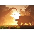 thumbnail image 2 of wall26 - Dinosaurs in Prehistoric Jungle in The Sunset Sunrise 3D Artwork - Removable Wall Mural | Self-Adhesive Large Wallpaper - 100x144 inches, 2 of 6