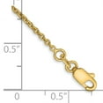 thumbnail image 2 of 14k Yellow Gold 9 Inch 1.4mm Forzantine Cable Anklet Ankle Bracelet Chain, 2 of 6