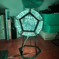 thumbnail image 4 of 3D Desk Lamp, Beautiful 7 Colors Dodecahedron Night Lamp Geometrical with Stand for Party Bar, 4 of 7