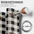 thumbnail image 5 of Outdoor Curtains for Patio Waterproof Barn Star Farm Indoor/Outdoor Curtain Tiebacks Black Buffalo Plaid Privacy Curtain Sun Block Grommet Drapes for Pergolas Gazebo Porch 2 Panel 54x108 Inch, 5 of 9