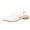 White Slip-On Mules Ladies Sandals, variant on KIJBLAE Women Summer Shoes Leather Flats Checkered Pattern Slip-On Mules Sandals Buckle Strap Slingback Pointed Toe Flat Heel Loafers Brown 39