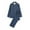 Blue #2, variant on Pajamas for Women Plus Size, Women's Casual Homewear Long-Sleeve Tops Trousers Turndown Collar Night Pajamas Suits
