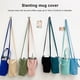 thumbnail image 3 of sweethay Bolsa de almacenamiento para botellas de agua con correa, funda protectora cruzada, soporte colgante para mujer, accesorios de compras de viaje Bolsas de mensajero y de hombro paón azul sweethay AP012765-04, 3 of 6