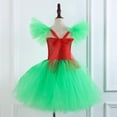 thumbnail image 4 of PMVFHDE Robes Filles Enfant Filles Robe de Concours Noël Fête Point Mignonne Robe Robes Bandeau Ensemble Vert Clair,4-5 Ans, 4 of 5