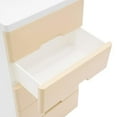 thumbnail image 6 of Plastic Drawers Dresser for Bedroom, Modern Storage Cabinet with 5 Drawers, 5 Tier Closet Drawers Tall Dresser Organizer w/Wheels, Movable Dresser Drawer Chest for Office Bedroom (, 6 of 7