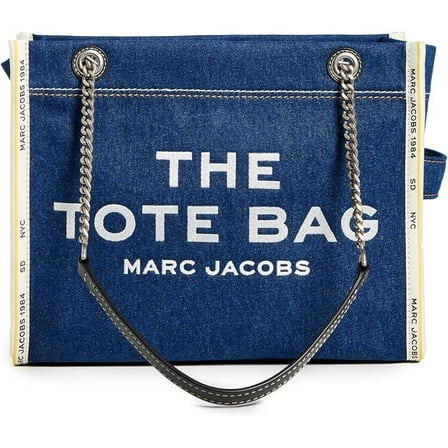 Marc Jacobs The Denim Chain Medium Tote Bag - Dark Wash