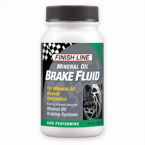 Finish Line Mineral Oil Bicycle Brake Fluid, 4 fl oz, High-Performance Lubricant for Shimano and Magura Systems