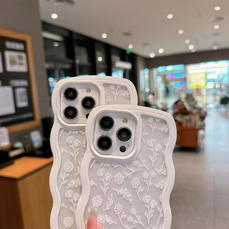 XIZYO Case Compatible With IPhone 11 6.1 Inch, Water Ripple Pattern Cute Curly Wave Frame [Non-Slip] Silicone Shockproof Phone Case, For Women Girls