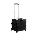 thumbnail image 3 of Chariot de Magasinage à Bagages, Chariot à Main Roulant Portable Polyvalent Noir 33cmx36cmx38cm, 3 of 9