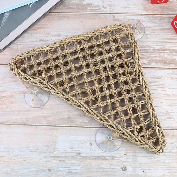 OUNONA Soft Mesh Triangle Hammock for Lizards Reptile Hanging Bed Comfortable Pet Accessory for Small Animals