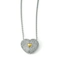 thumbnail image 1 of Sterling Silver Gold-plated w/Sapphire Magnetic Heart Adjustable Necklace Inch, 1 of 3
