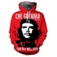 thumbnail image 5 of Sudadera con capucha con estampado 3D del Che Guevara para hombre, sudaderas holgadas informales de gran tamaño personalizadas, ropa de calle para hombre, 5 of 5